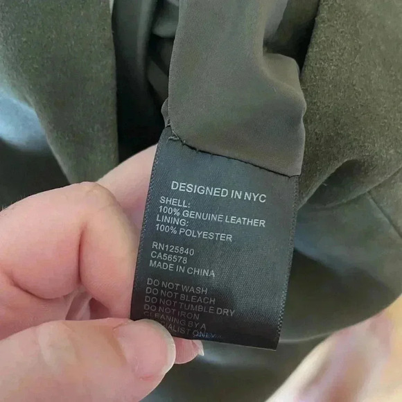 Intermix NWT $395 Dana Suede High Waist Olive green Pencil Slit Skirt Size Small - Picture 8 of 8